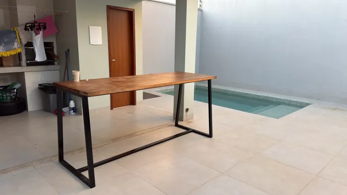 MESA BISTRÔ / ÁREA GOURMET INDUSTRIAL - 2,10 m