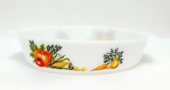 Travessa Refratária  Com Alças Vintage Termo-Rey Legumes Hortaliças 