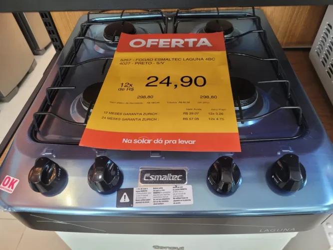 Fogão de Mesa Novo
