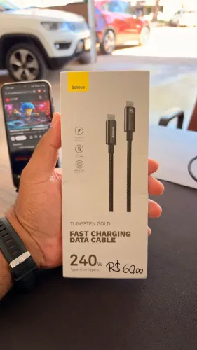 Cabo Baseus 240w Novo 1 Metro