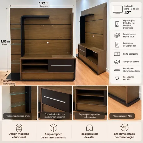 PAINEL DE TV COM RACK