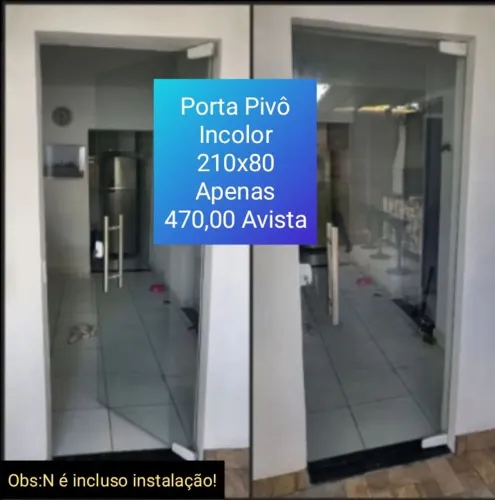 Porta de Vidro Abrir