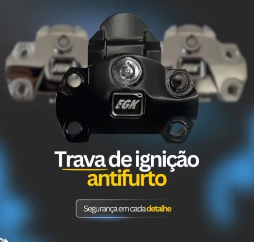 Trava de ignição antifurto para moto