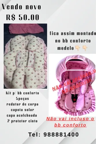 Capa acolchoada P/ bb conforto