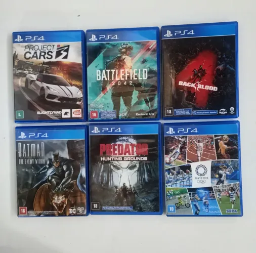 Lote de jogos PS4 mídia física