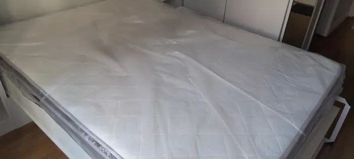 Colchão Paris Viúva Molas Ensacadas Pocket Marrom Semi Novo