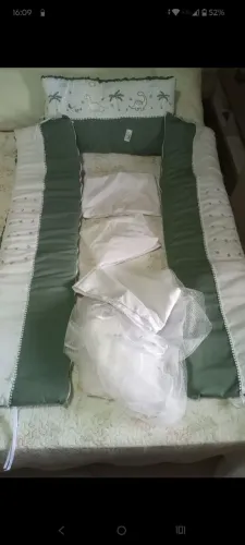 Kit berço verde militar