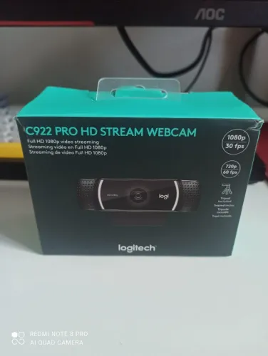 Webcam Logitech C922 Pro Full HD - Ideal para Reuniões e Streams
