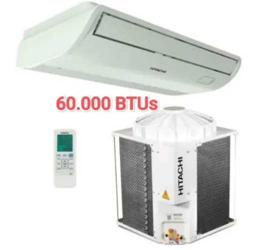 Ar Split Piso Teto Hitachi 60000 BTUs + Novo + Nota + 1 Ano Garantia Fábrica + Cartão