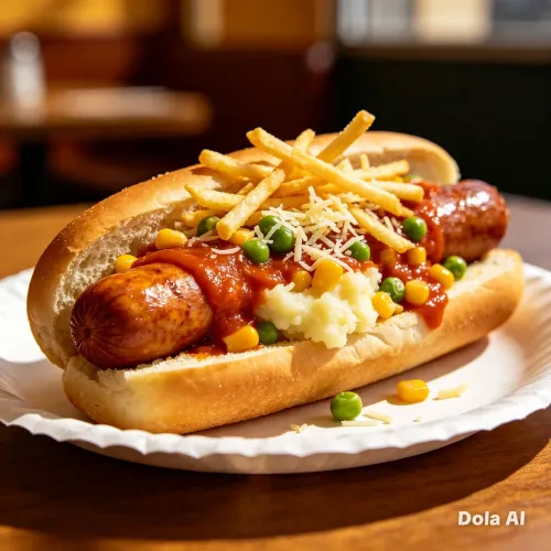 Cachorro quente calabresa com bacom