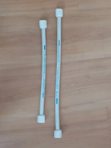 Engate Flexível, Rabicho de 1/2 Tigre em PVC Para torneira. Água Fria de 50cm e 40cm, 2 un