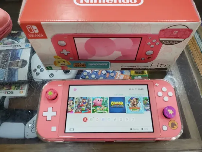 Nintendo switch lite Edição Animal Crossing - desbloqueado com jogos