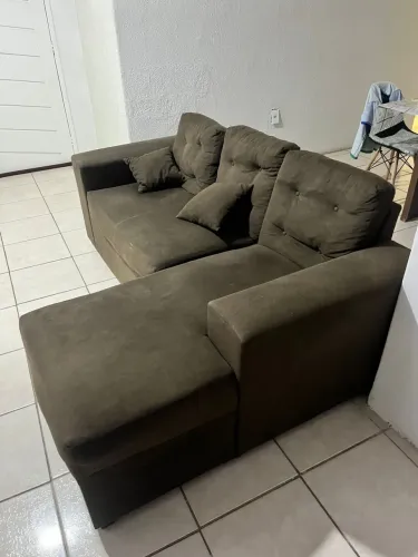 Sofá de 3 lugares Marron