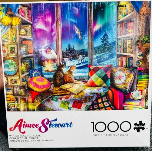 Quebra-Cabeça Buffalo Games 1000 Peças Importado EUA - Winter Reading Nook