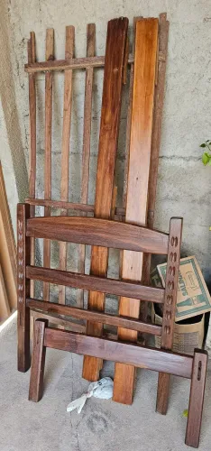 Cama solteiro sucupira pura 