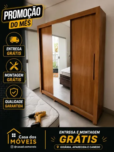 Guarda roupa Panamá com espelho 