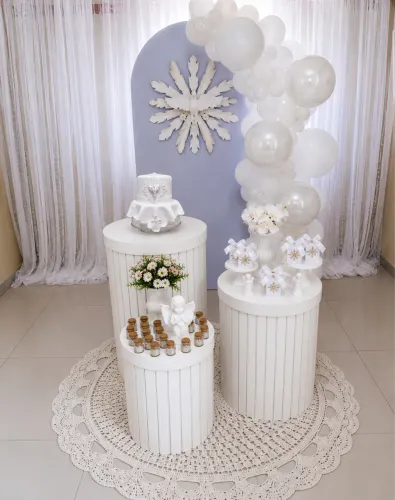 Decoração primeira comunhão branco