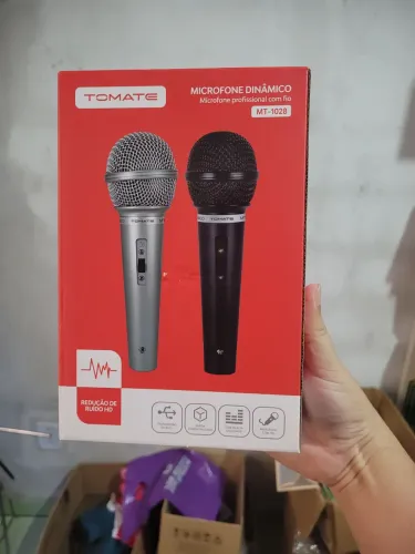 Kit 2 microfones com fio 