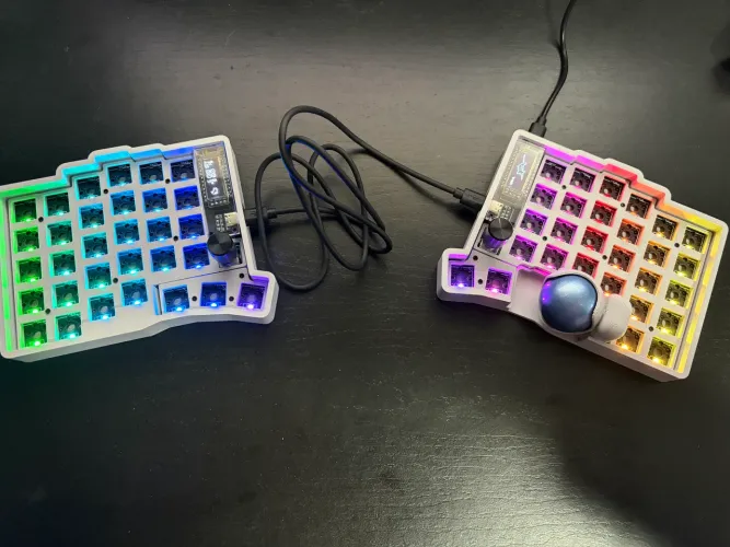 Teclado Split trackball knob
