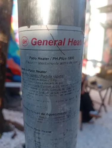 Aquecedor Externo a Gás GLP ? General Heater PH-Plus 1800 Inox