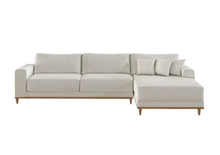 Sofá Fixo Com Chaise 1,80 Com Almofadas NOVO