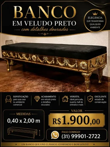 Banco de veludo