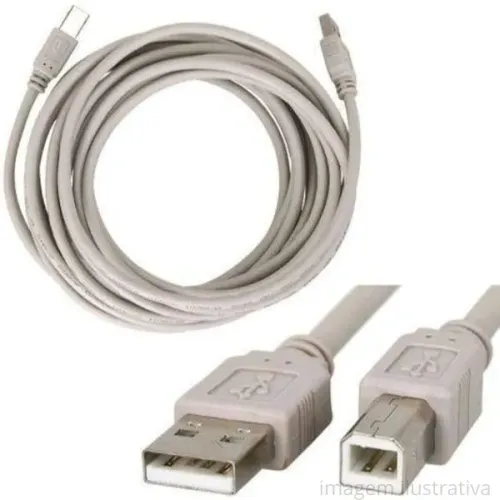 Cabo usb para impressora HP Samsung Brother Epson Zebra Argox Elgin