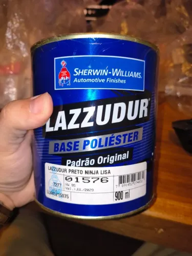 Tinta Preto Ninja Poliéster Automotiva Lazzuril - 900ml