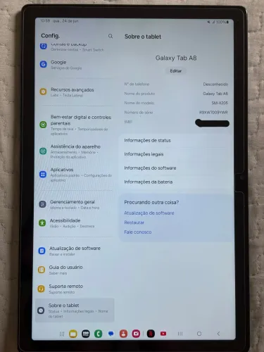 Vendo Tablet Galaxy TAB A8 sem marcas de uso