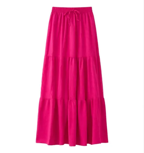 Saia longa Rosa - Tamanho M