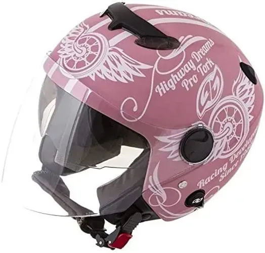 Capacete Aberto Pro Tork New Atomic Highway n° 60 Rosa c/Viseira Solar