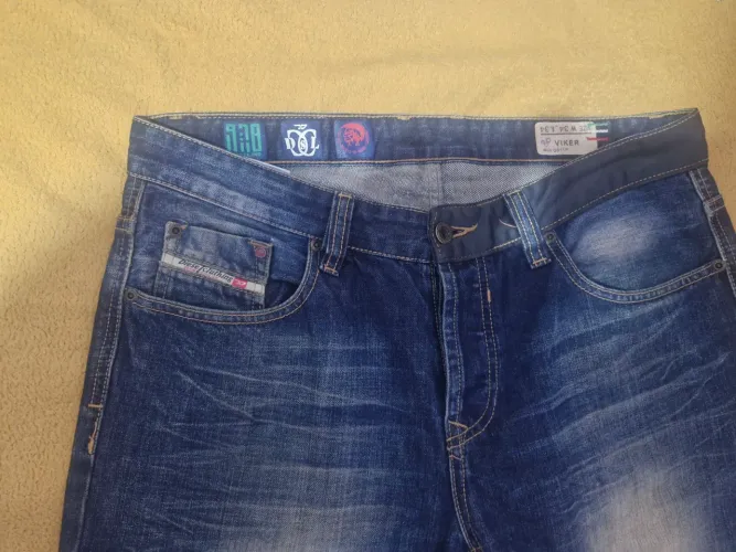 CalcaJeans Diesel Masculino Tamanho 34x34 Vintage Itália Denim 'Viker' Reto Regular