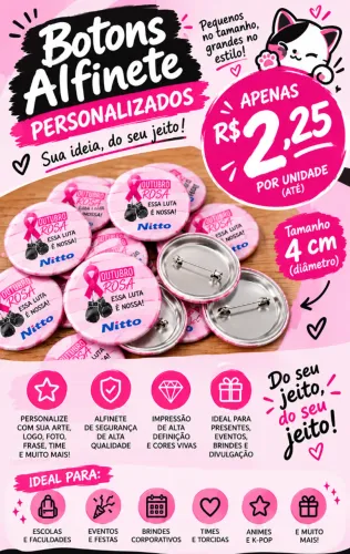 Boton personalizado - Alfinete 4cm