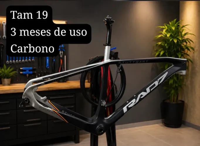Quadro + Canote de Carbono Tamanho 19 MTB 1,4kg
