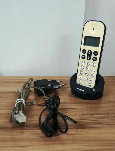 Telefone sem Fio Cinza Philips D1211WG/BR com Identificador de Chamadas e Viva Voz (BIVOL