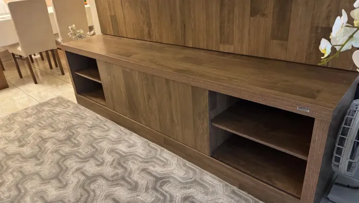 Rack rustic amadeirado 229x60x45 seminovo
