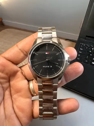 Relógio Tommy Hilfiger Masculino Aço Prateado 1710671 Prateado Preto