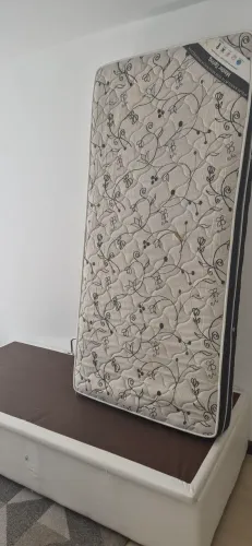 Cama baú solteiro com colchão