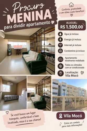 Procuro menina para dividir apartamento