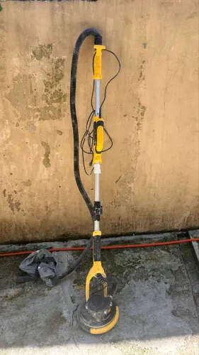 Lixadeira Teto E Parede Telescópica Profissional Com Led E Saco Coletor The Black Tools 