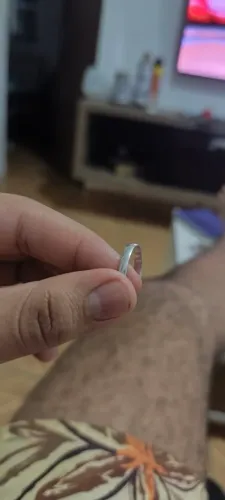 Aliança 3mm, aro 31 em prata 925