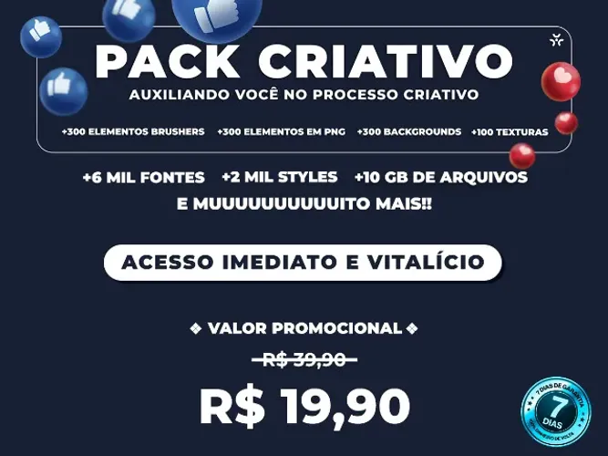 Pack Criativo +10GB de Recursos para Design