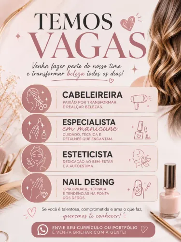 Vagas para trabalhar em Salão de beleza