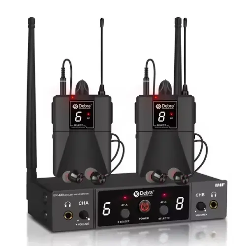 Sistema Monitor De Palco Sem Fio Duplo Debra Uhf Er-480