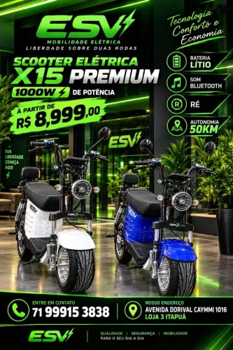 SCOOTER ELÉTRICA X15 SOMOS LOJISTA E assistência técnica
