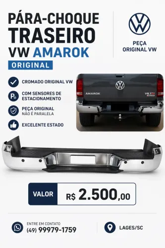 Pára-choque cromado Amarok 