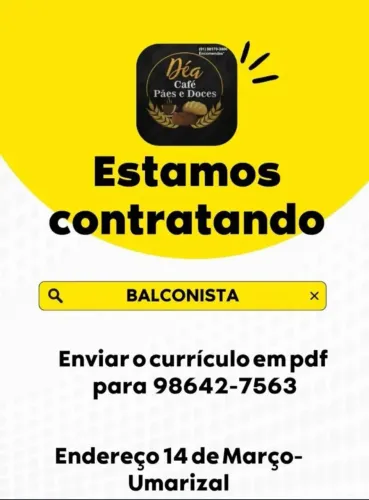 Estamos contratando Balconista