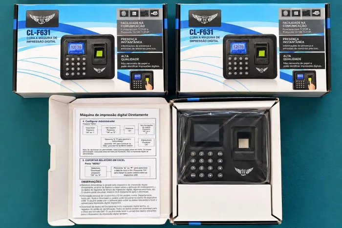 Kit 2 Relógios de Ponto Biométricos CL-F631 - Novos na Caixa