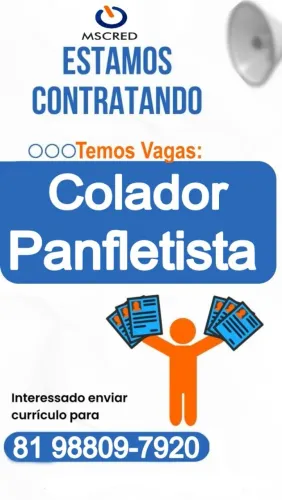 Seleção para Panfletista e colador