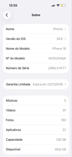 iPhone 16  com garantia Apple